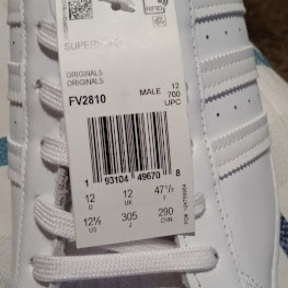 Adidas Original Super Star Men size 9 White - Picture 5 of 5